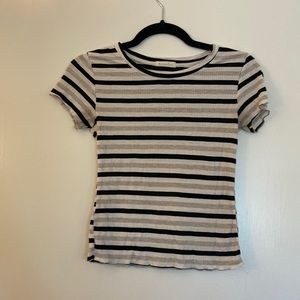 Occasion Ribbed Striped baby tee